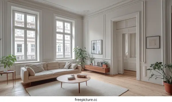 Elegant Modern European Living Room Interior