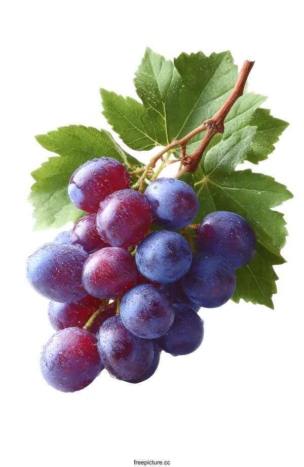 [Transparent Background PNG]Fresh Grapes Cluster Close-up