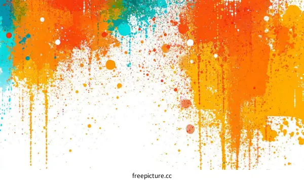 Abstract Colorful Paint Splatter Background