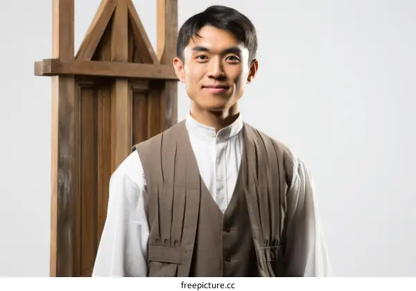 portrait of a young man in period clothing