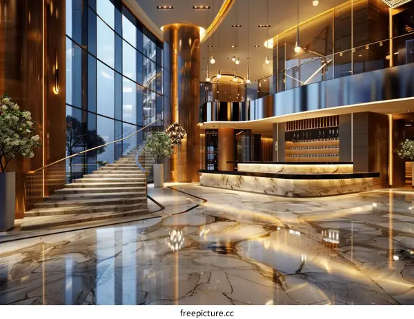 Modern Luxury Hotel Lobby Design