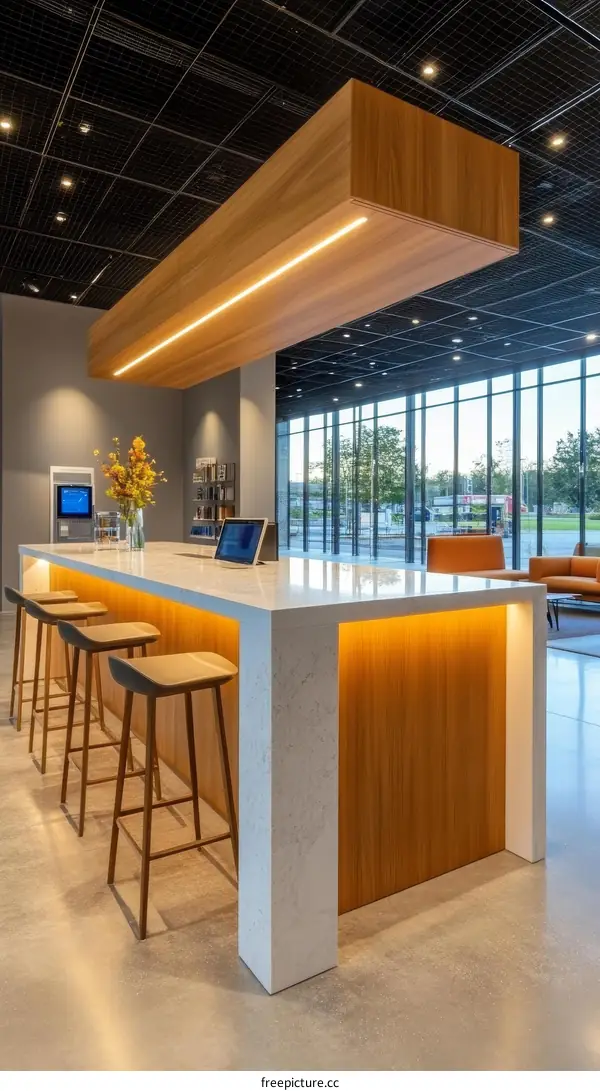 Modern Contemporary Wooden Bar Counter Interior Design
