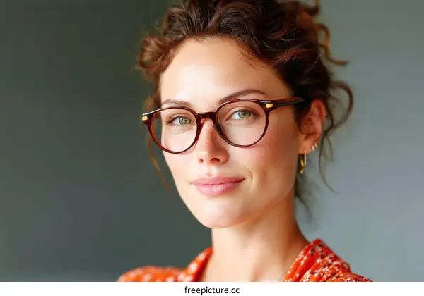 Woman Wearing Glasses and a Stylish Outfit