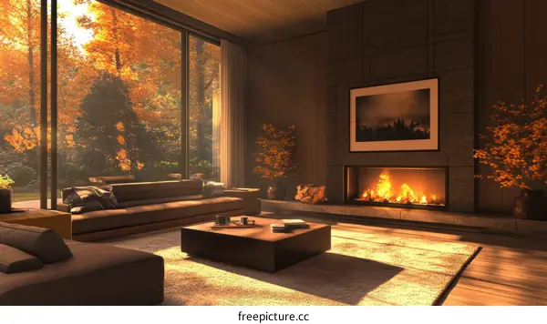 Autumn Living Room Interior Design