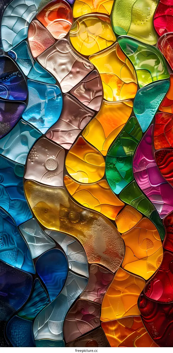 Colorful glass mosaic background
