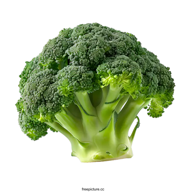 [Transparent Background PNG]Fresh green broccoli on white background