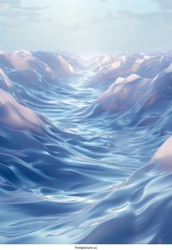 Icy Mountains with Running Water