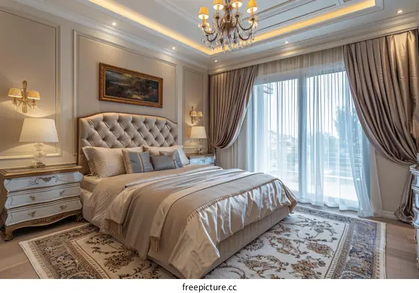 Elegant bedroom interior design