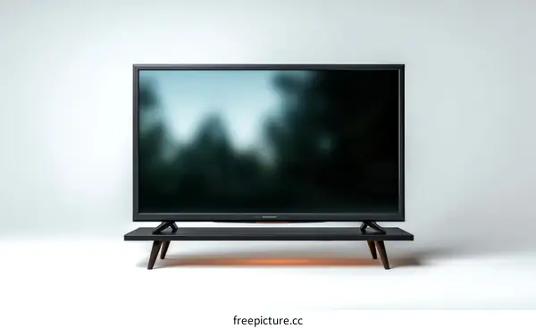 Modern Flat Screen Television on Stand