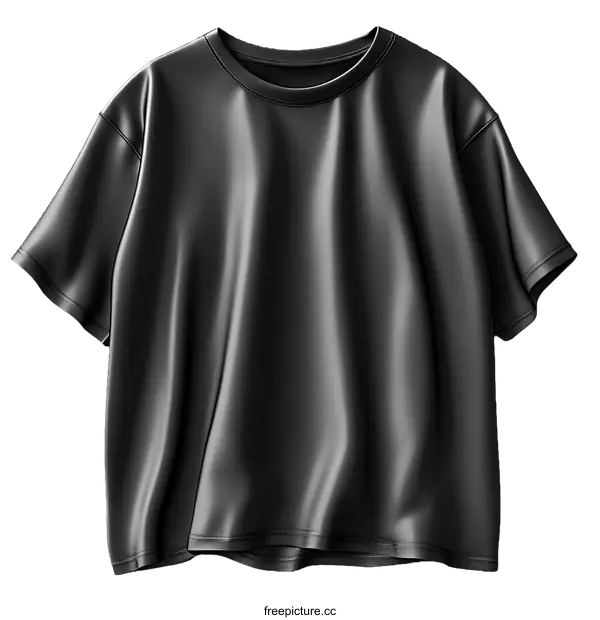 [Transparent Background PNG]Blank Black T-Shirt Mockup