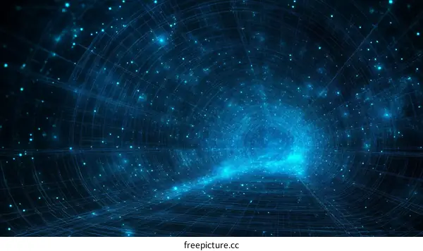 Abstract Digital Tunnel Perspective