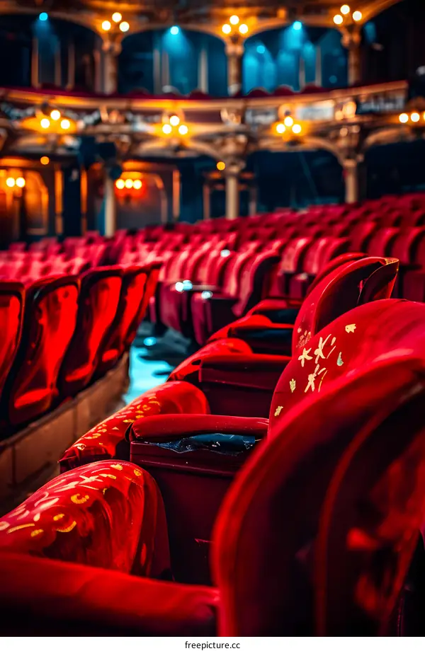 Red Seats in an Empty Theater