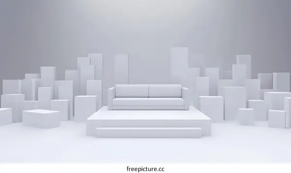 White Minimalist Sofa Interior Design