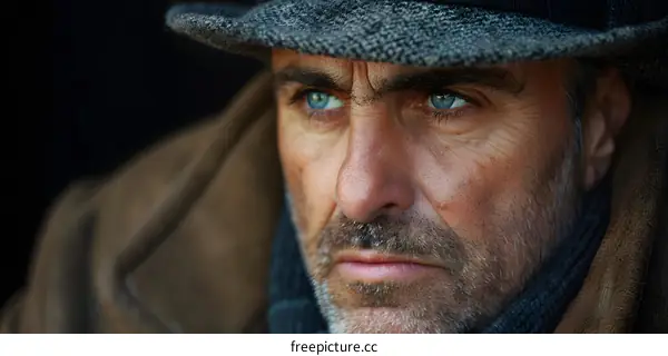 Portrait of a man with a hat