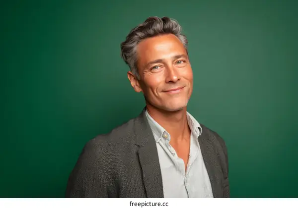 Portrait of a Smiling Man in Business Attire