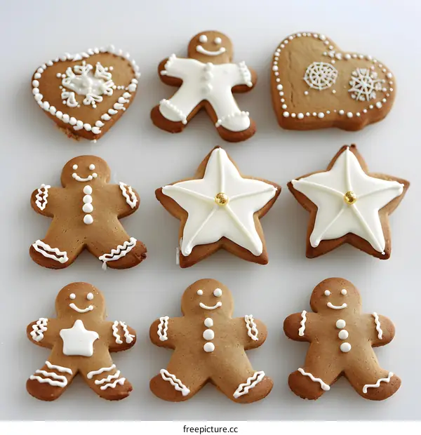 Gingerbread Men and Stars Cookies