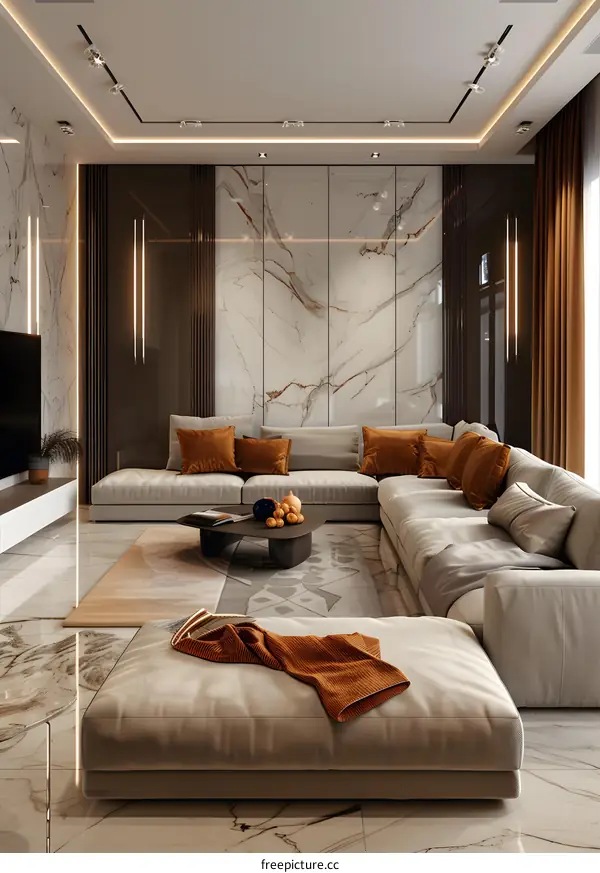 Modern minimalist living room