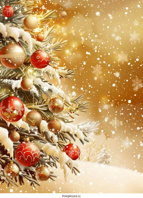 Christmas Tree in Wintry Landscape