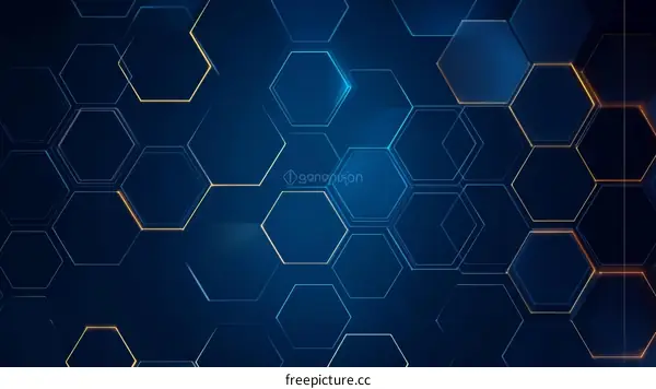 Abstract Hexagonal Geometric Pattern Background Design