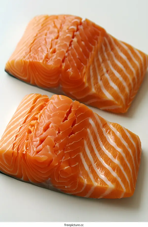 Two Fresh Salmon Fillets