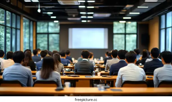 Business Conference Room Full of Attendees
