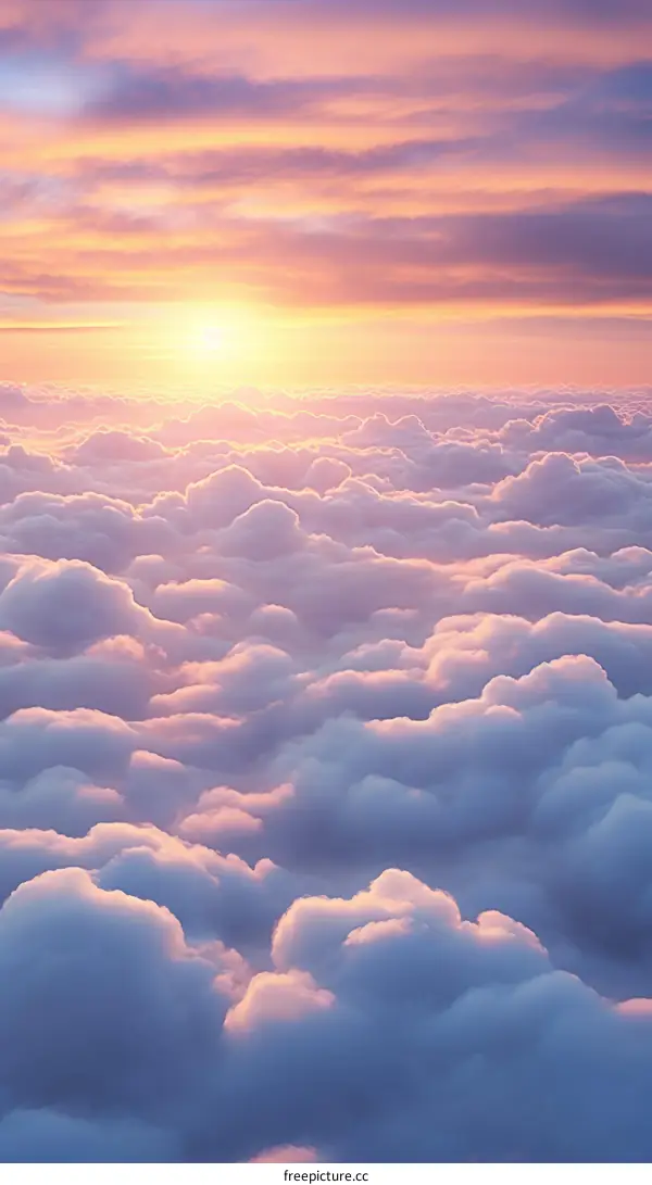 A Breathtaking Sunset Over a Sea of Clouds