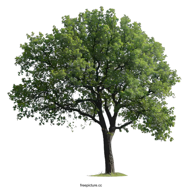 [Transparent Background PNG]Isolated Green Tree With White Background