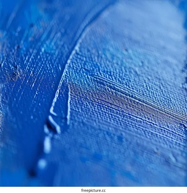 Blue Oil Painting Closeup