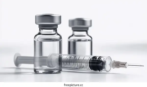 Medical Syringe and Vaccine Vial Set
