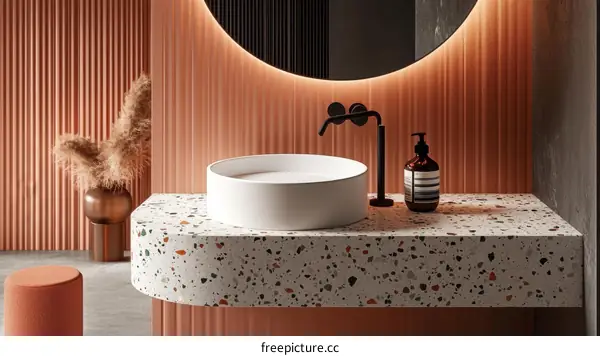 Modern Bathroom Vanity with Terrazzo Countertop