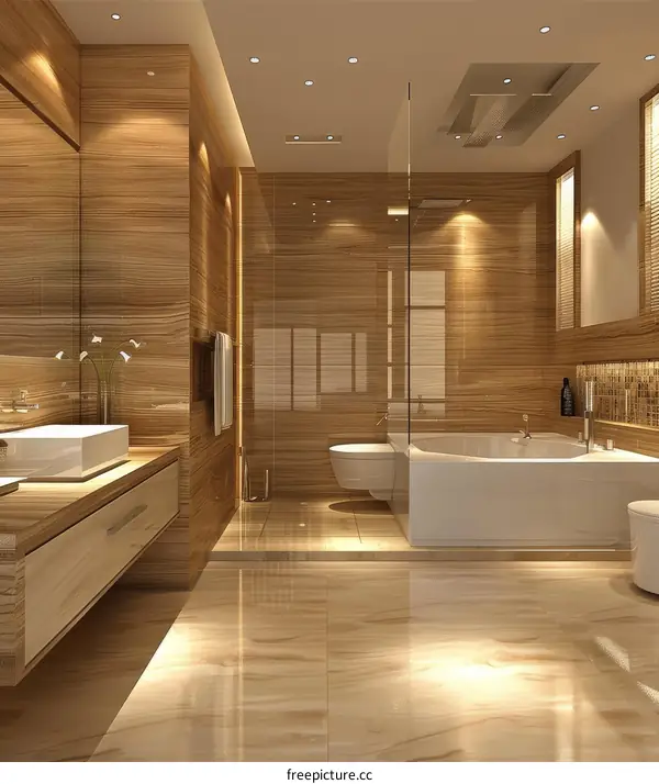 Modern Luxury Bathroom Design Illustration