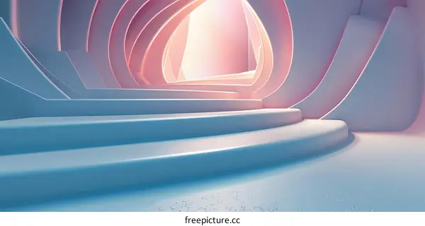 Blue and Pink Pastel Minimalistic Interior