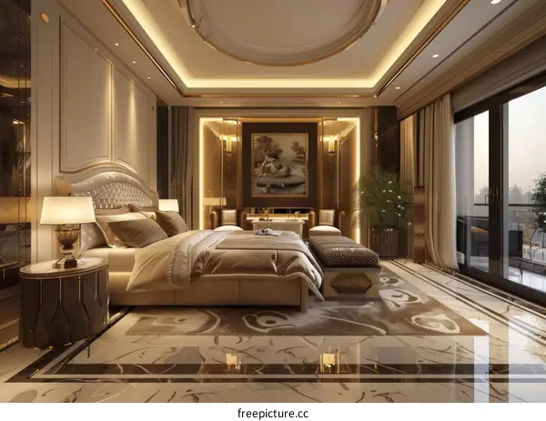 Luxury Bedroom Interior Design Illustration