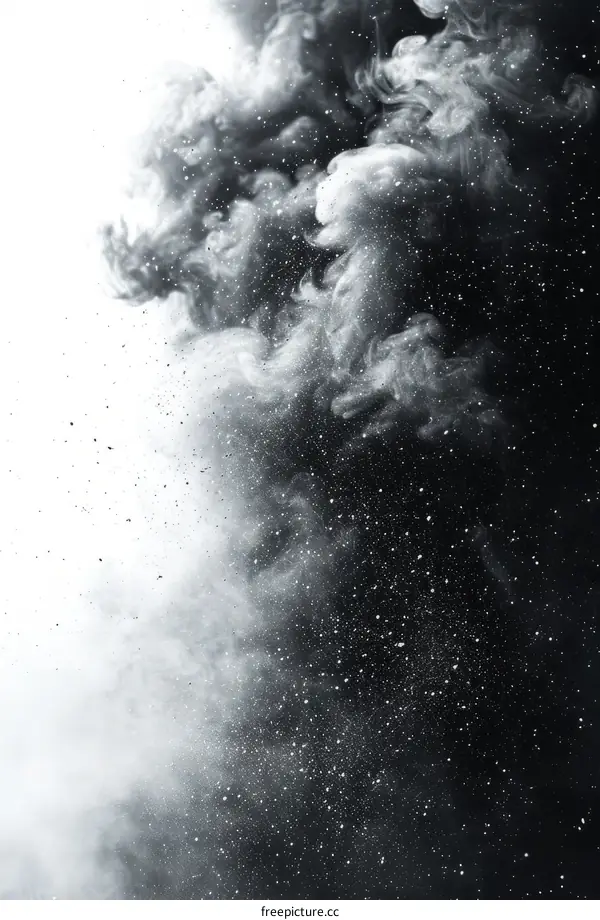 Black and white smoke