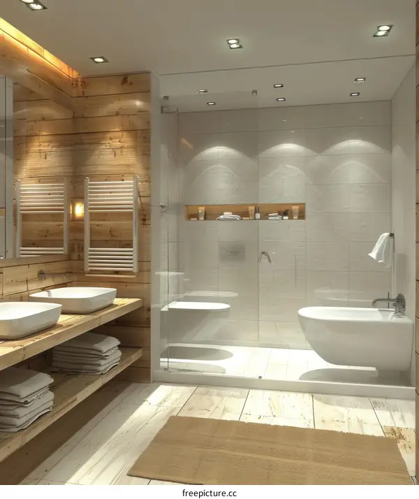 Modern Wooden Bathroom Interior Design