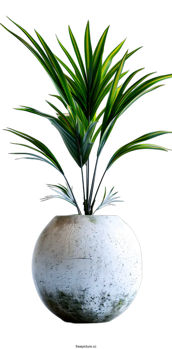 [Transparent Background PNG]green plant in white pot