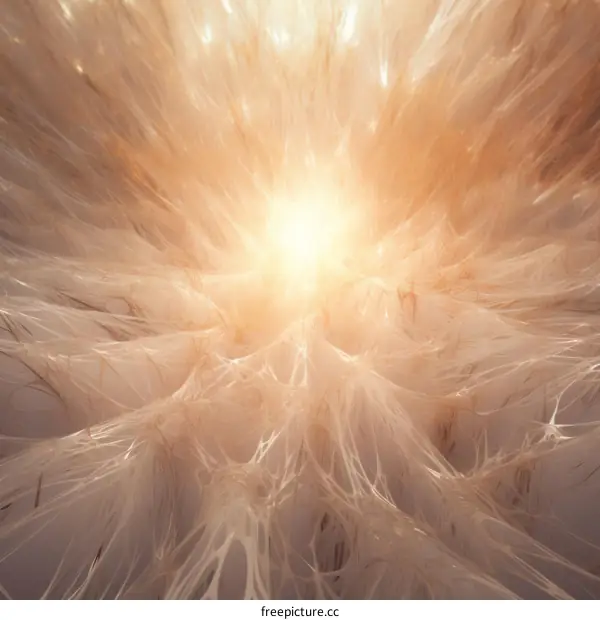 Glowing Dandelion Abstract Illustration