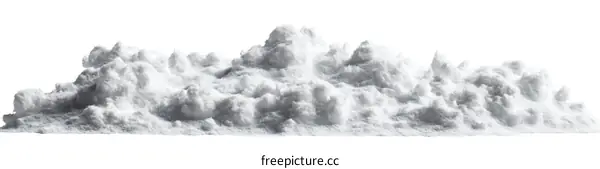 Pile of White Powder Isolated on White Background