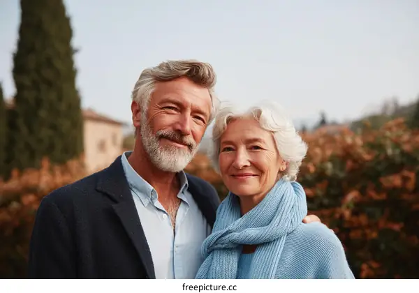 Portrait of a Happy Senior Couple Outdoors