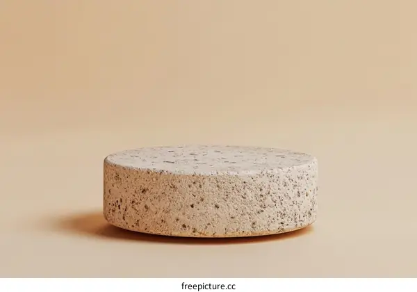 Beige Abstract Stone Product Display Platform