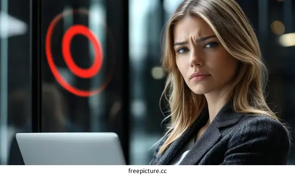 Business Woman Portrait in Modern Office