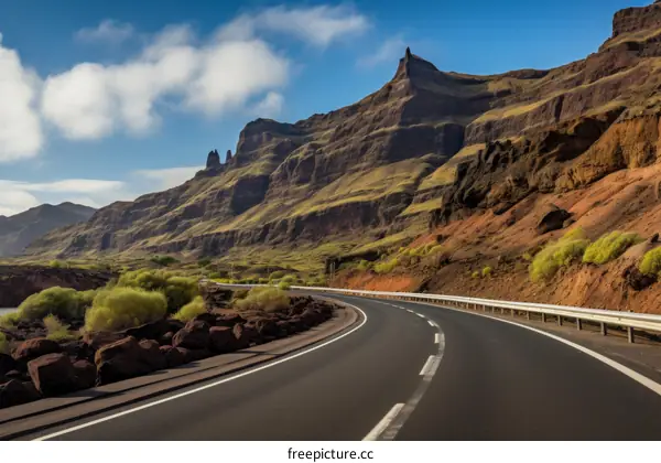 Road Winding through the Mountains