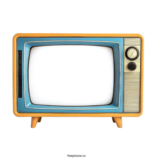 [Transparent Background PNG]Vintage Retro Television Illustration