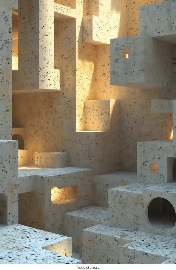 Abstract Stone Texture Background With Geometric Shapes