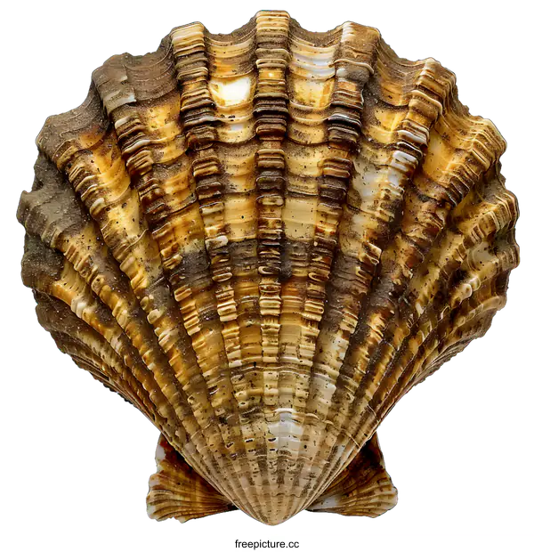 [Transparent Background PNG]A close-up image of a seashell with a white background