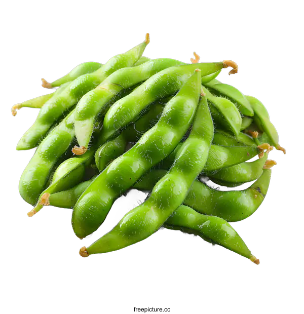 [Transparent Background PNG]Fresh green soybeans