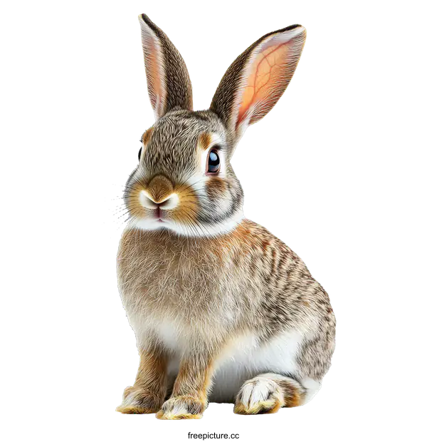[Transparent Background PNG]Adorable Baby Rabbit Portrait