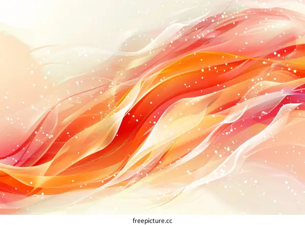 Abstract Orange and White Swirling Background