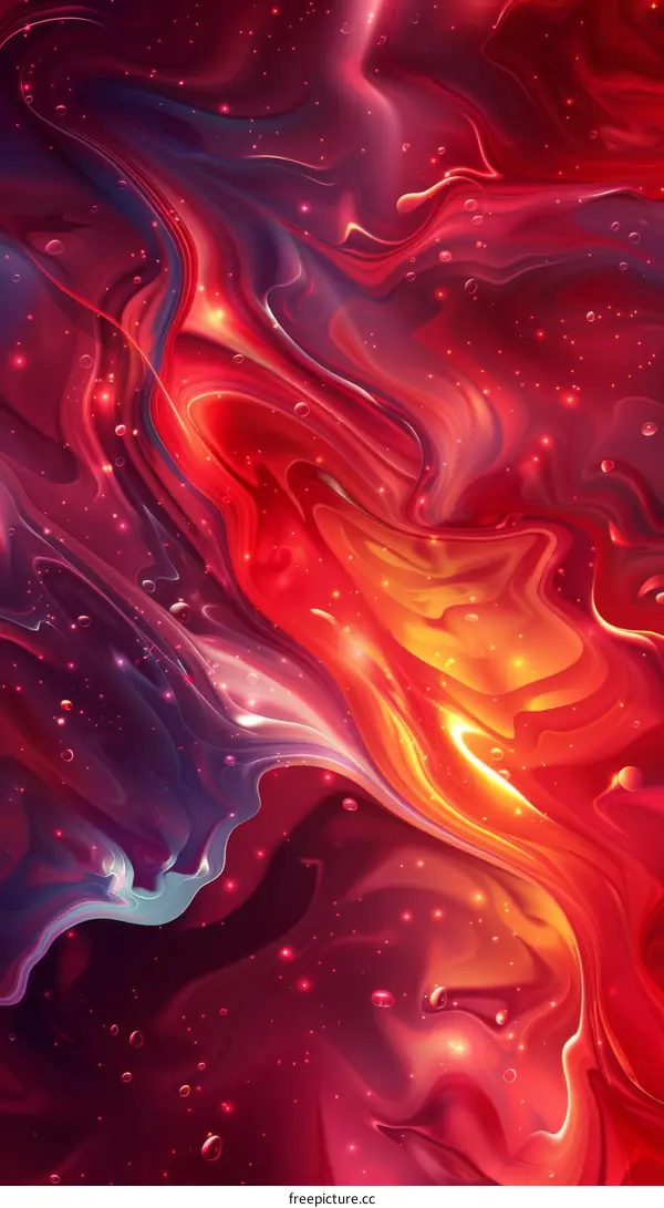 Abstract Liquid Painting Colorful Art