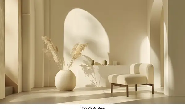 Minimalist Interior Design with Beige Tones and Natural Light